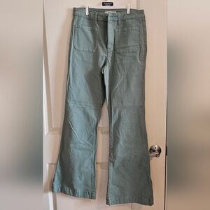 Green Flared Pants